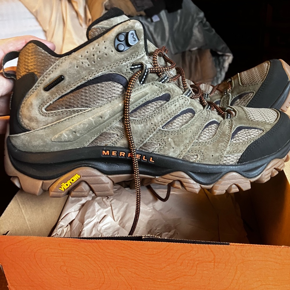 Merrell Moab 3 Mid WP. Size 11.5. Brand new in box.  Color is Olive / Gum